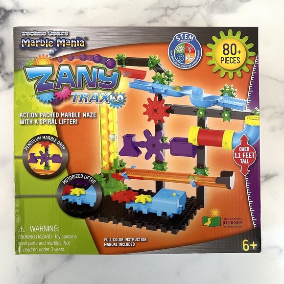 NEW Techno Gears Marble Mania Zany Trax 4.0 STEM Construction Set, 80+ pieces - Picture 1 of 6